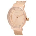 giordano rosegold women mesh metal watch a2062-33