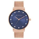 giordano blue women mesh metal watch a2062-44