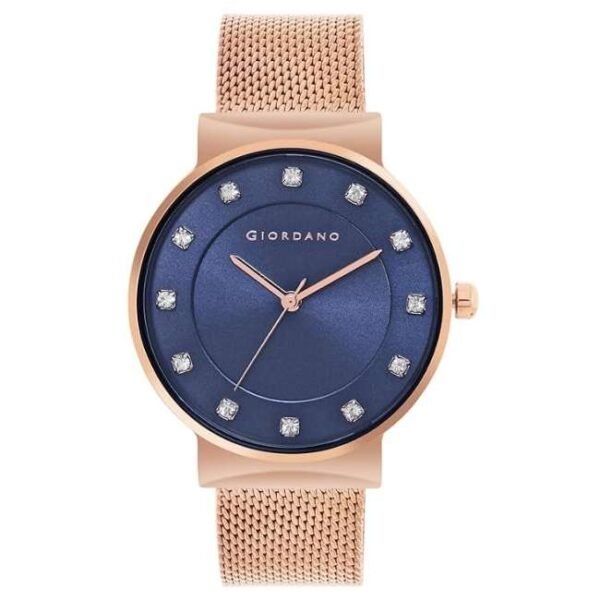 giordano blue women mesh metal watch a2062-44