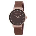 giordano brown women mesh metal watch a2062-55