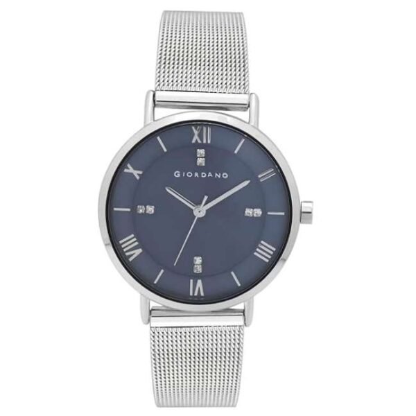 giordano blue women mesh metal watch a2065-11