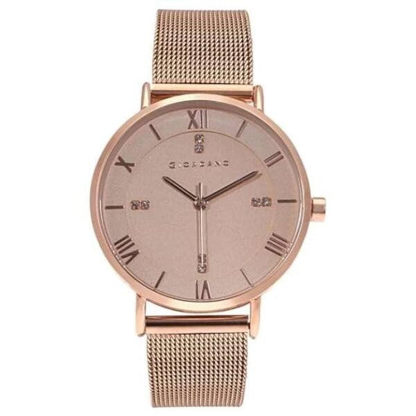 giordano rosegold women mesh metal watch a2065-22