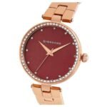 giordano red women metal watch a2079-22