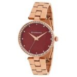 giordano red women metal watch a2079-22