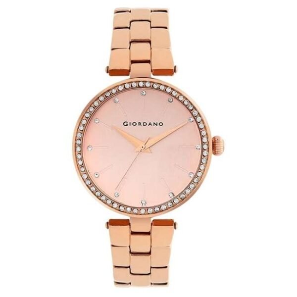 giordano rosegold women metal watch a2079-33