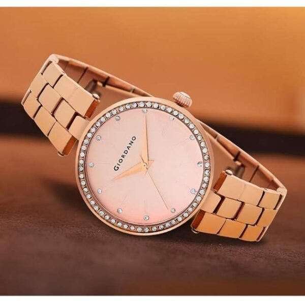 giordano rosegold women metal watch a2079-33