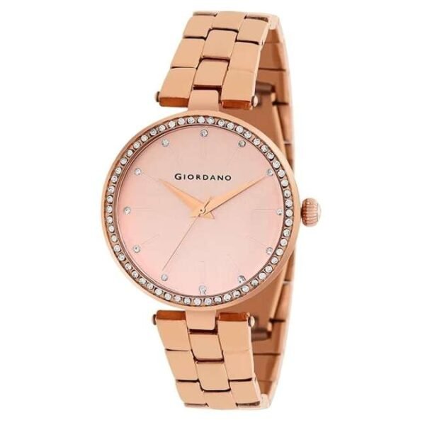 giordano rosegold women metal watch a2079-33
