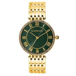 giordano gold green women metal watch a2083-11a