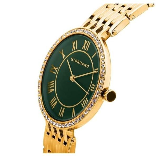 giordano gold green women metal watch a2083-11a