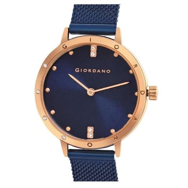 giordano blue women mesh metal watch a2085-33