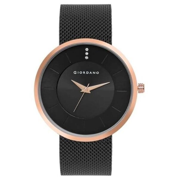 giordano black men mesh metal watch gd-1166-22