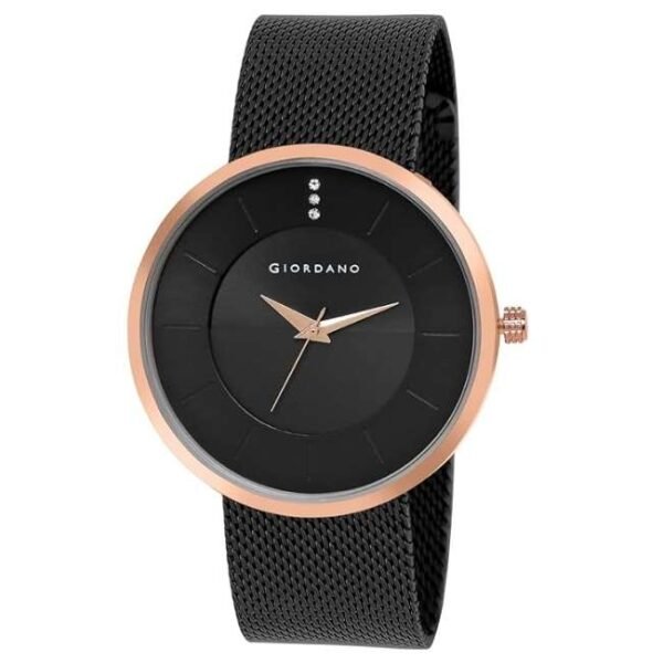 giordano black men mesh metal watch gd-1166-22