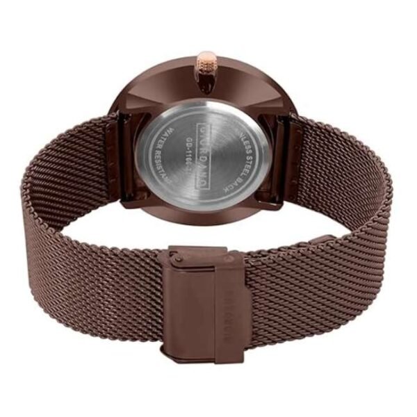 giordano brown men mesh metal watch gd-1166-33