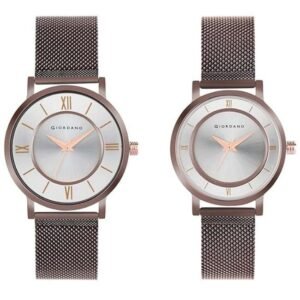 giordano silver pair mesh metal watch gd-1172-seta-33
