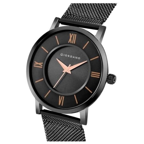 giordano gun pair mesh metal watch gd-1172-seta-66
