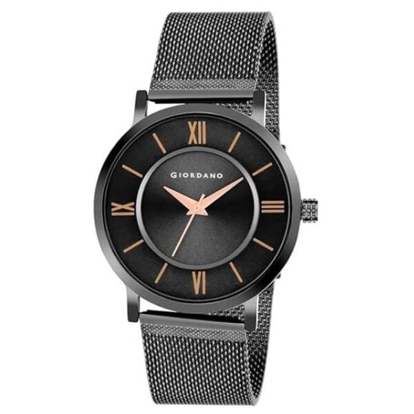 giordano gun pair mesh metal watch gd-1172-seta-66