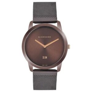 giordano brown men mesh metal watch gd-4064-33
