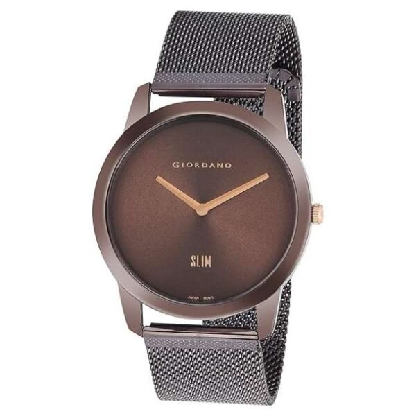 giordano brown men mesh metal watch gd-4064-33