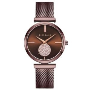 giordano brown women mesh metal watch gd-4066-11