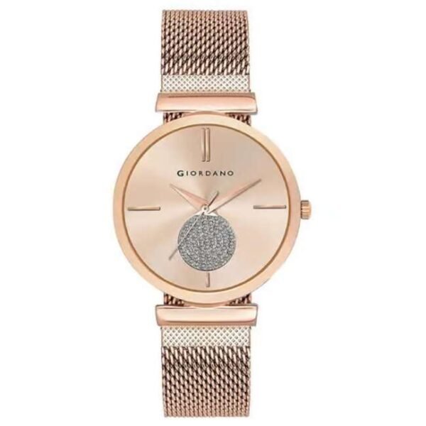 giordano rosegold men mesh metal watch gd-4066-33