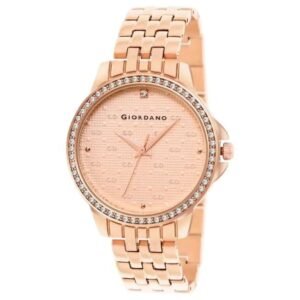 giordano rose gold women mesh metal watch gd-4209-33