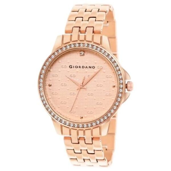 giordano rose gold women mesh metal watch gd-4209-33