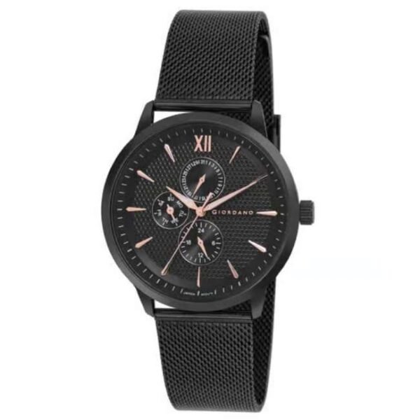 giordano black men mesh metal watch gd-50008-22