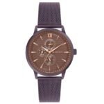 giordano brown men mesh metal watch gd-50008-55