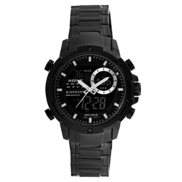 giordano black white men metal watch gd-50012-22