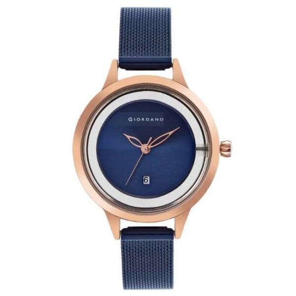 giordano blue women mesh metal watch gd-60010-33