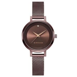 giordano brown women mesh metal watch gd4067-55