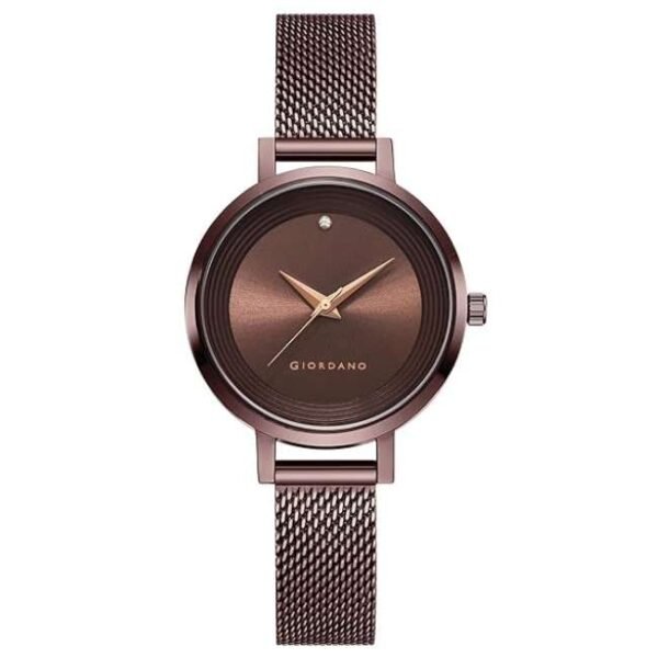 giordano brown women mesh metal watch gd4067-55