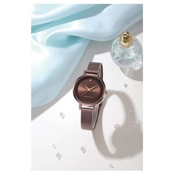 giordano brown women mesh metal watch gd4067-55