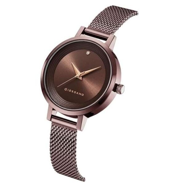 giordano brown women mesh metal watch gd4067-55