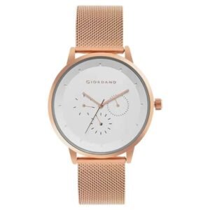 giordano white silver men mesh metal watch gz-50005-22