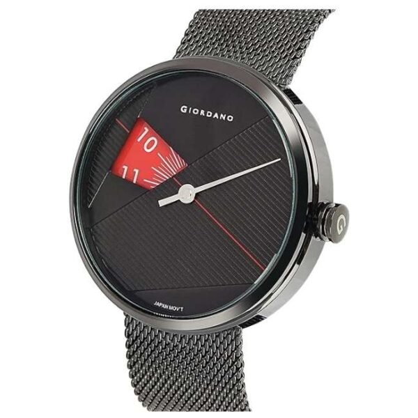 giordano black men mesh metal watch gz-50050-11