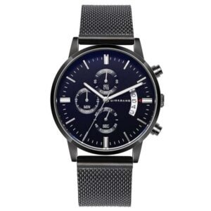 giordano black men mesh metal watch gz-50055-44