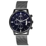 giordano black men mesh metal watch gz-50055-44