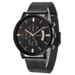 giordano brown men mesh metal watch gz-50055-55