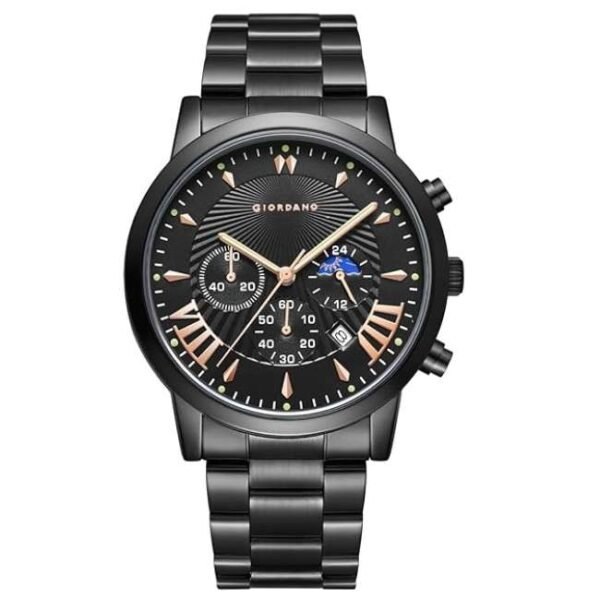 giordano black men metal watch gz-50056-33a