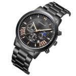 giordano black men metal watch gz-50056-33a