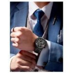 giordano black men metal watch gz-50056-33a