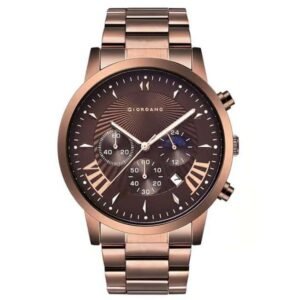giordano brown men metal watch gz-50056-44a