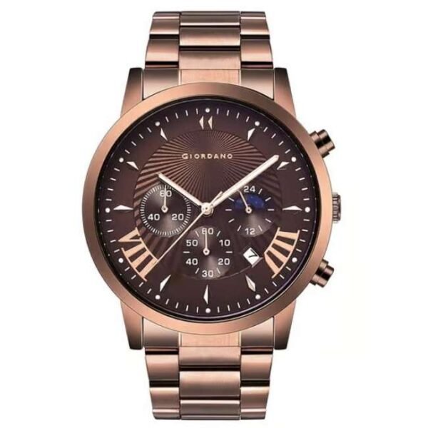 giordano brown men metal watch gz-50056-44a