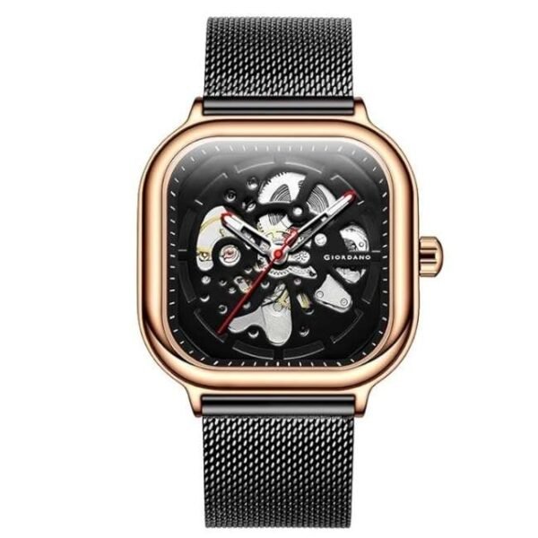 giordano black men stainless steel watch gz-50081-44