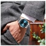 giordano blue men stainless steel watch gz-50086-44