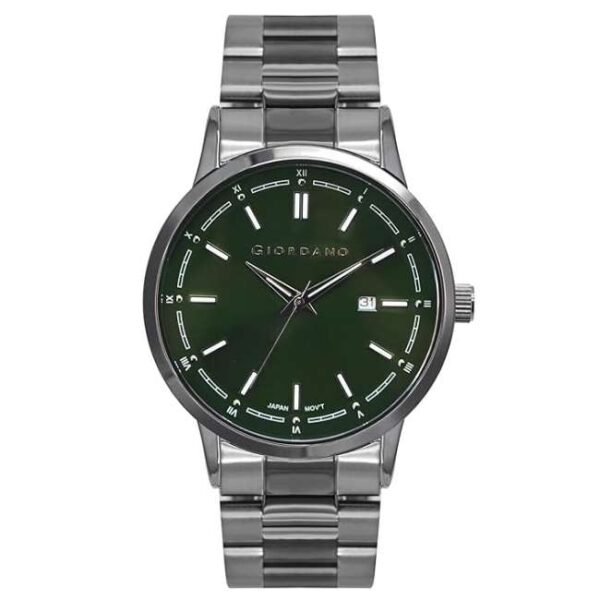 giordano navy green men stainless steel watch gz-50094-11