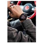 Giordano Quartz Black Leather Men Watch GZ-50132-02
