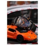 Giordano Quartz Black Leather Men Watch GZ-50132-02