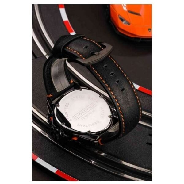 Giordano Quartz Black Leather Men Watch GZ-50132-02